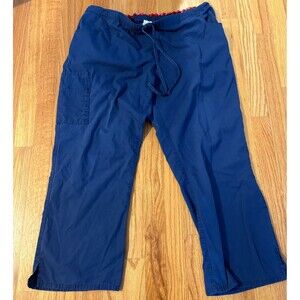 Dickies Scrub Pants Women's Petite XL Blue Uniform Drawstring Waist Lot of 2 EUC